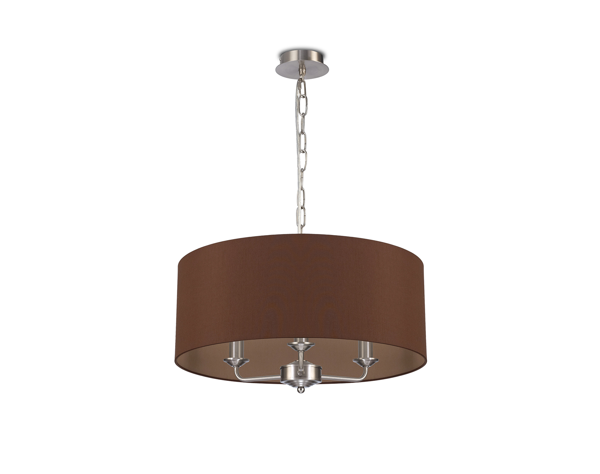 Banyan 50cm 3 Light Pendant Satin Nickel, Raw Cocoa/Grecian Bronze DK0077  Deco Banyan